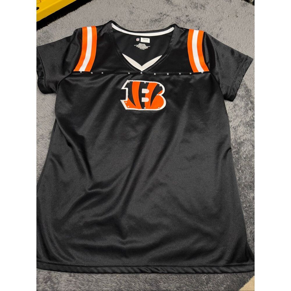 NFL Cincinnati Bengals Women’s XL Blinged Jersey Tee!